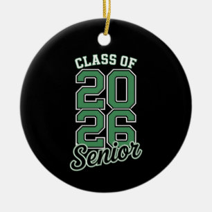 Class Of 2026 Senior Green Graduation Graduate Ceramic Tree Decoration
