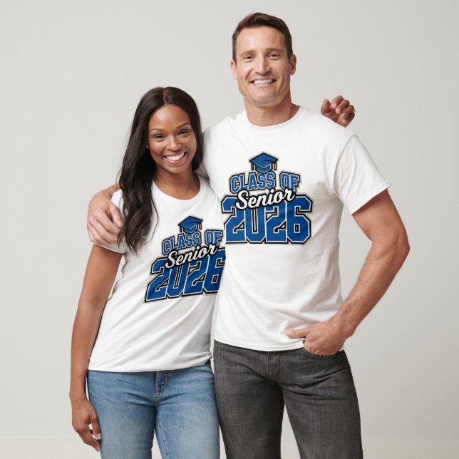 Class of 2026 Senior Pride Typography  T-Shirt (Unisex)