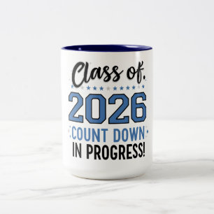 Class of 2026 Senior Pride Typography Two-Tone Coffee Mug