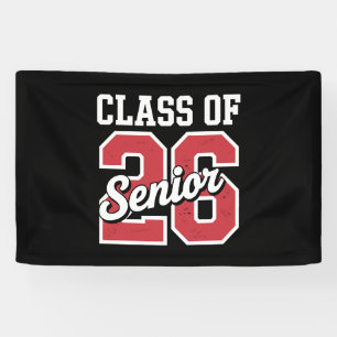 Class Of 2026 Senior Red Graduation 26 Graduate Banner