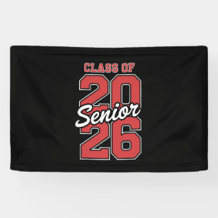 Class Of 2026 Senior Red Graduation 26 Graduate Banner