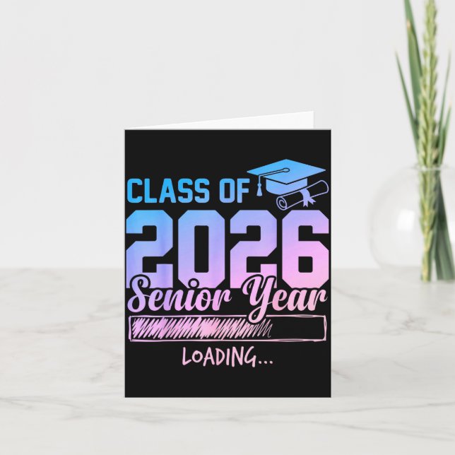Class of 2026 Senior Year Loading Funny Senior Card (Front)