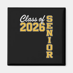 Class Of 2026 Senior Yellow Graduation Graduate Magnet