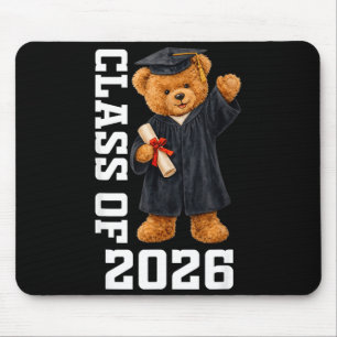 Class of 2026 teddy bear senior graduation day mouse pad