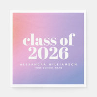 Class of 2026 Trendy Purple Gradient Custom Grad
