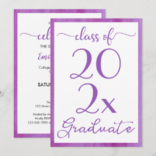 Class Of 2026 Violet Graduation Party Invitation