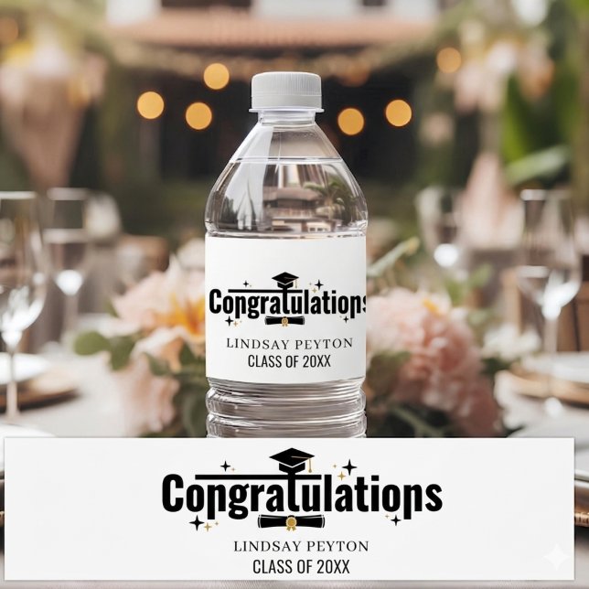 Class Of 2026 Water Bottle Labels (Creator Uploaded)