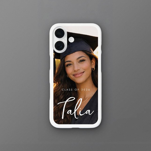 CLASS OF 2026  |  WHITE EDGE phone case with name (Creator Uploaded)