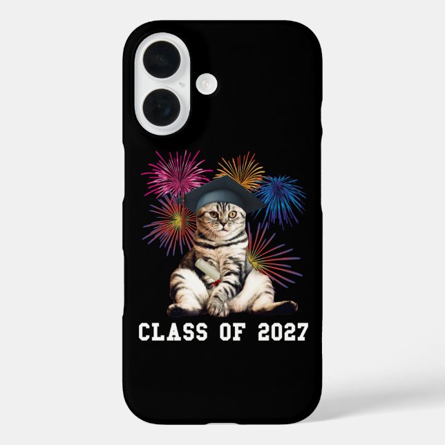 Class of 2027 Cat Lover Case-Mate iPhone Case (Back)