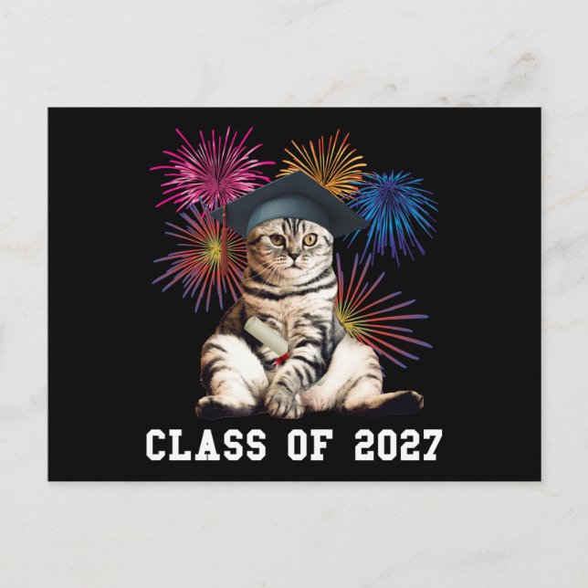 Class of 2027 Cat Lover Postcard (Front)