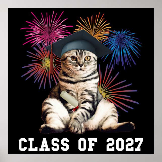 Class of 2027 Cat Lover Poster (Front)