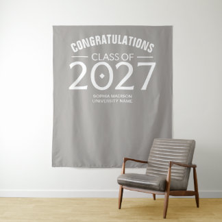 Class of 2027 Congratulations Bold Gradutation Tapestry