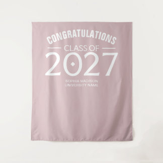Class of 2027 Congratulations Bold Gradutation Tapestry