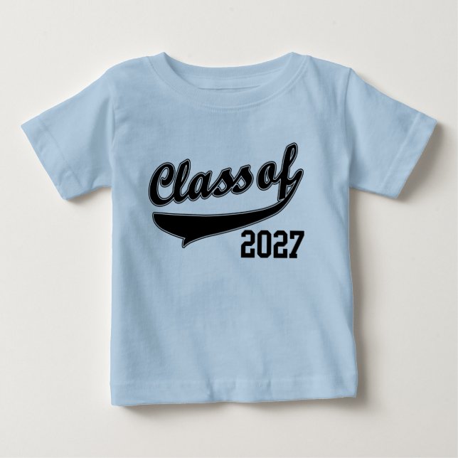 Class of 2027, Cute Funny Baby T-Shirt (Front)