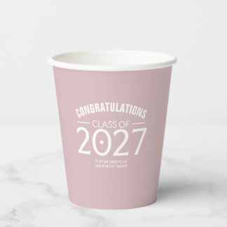 Class of 2027 Graduate Bold Paper Cups