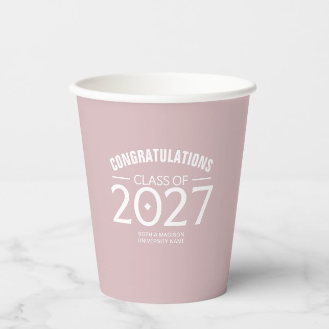 Class of 2027 Graduate Bold Paper Cups (Front)