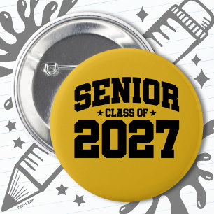 Class of 2027 High School Graduation Senior 2027 6 Cm Round Badge
