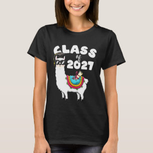 Class Of 2027 Llama First Day Of 5th Grade Tee Gro