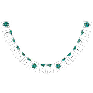 Class of 2027! Mandala in aqua Bunting