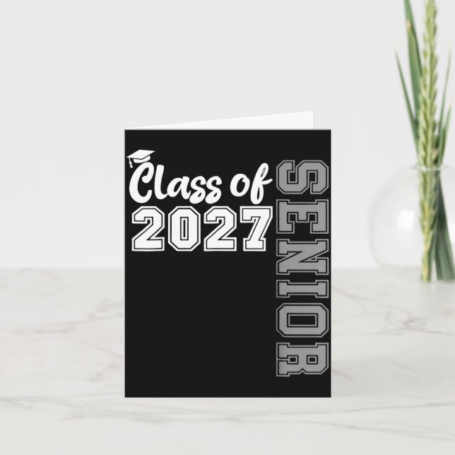 Class of 2027 senior 2027 back to school graduatio card (Front)