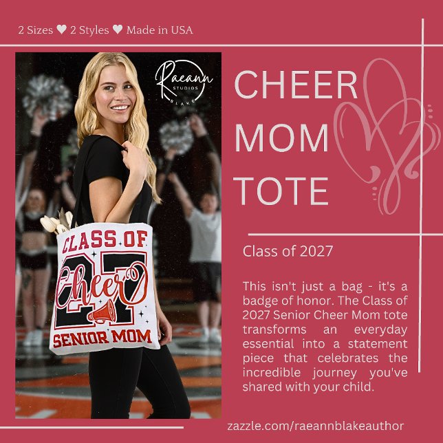 Class of 2027 Senior Cheer Mum Tote Bag (Creator Uploaded)
