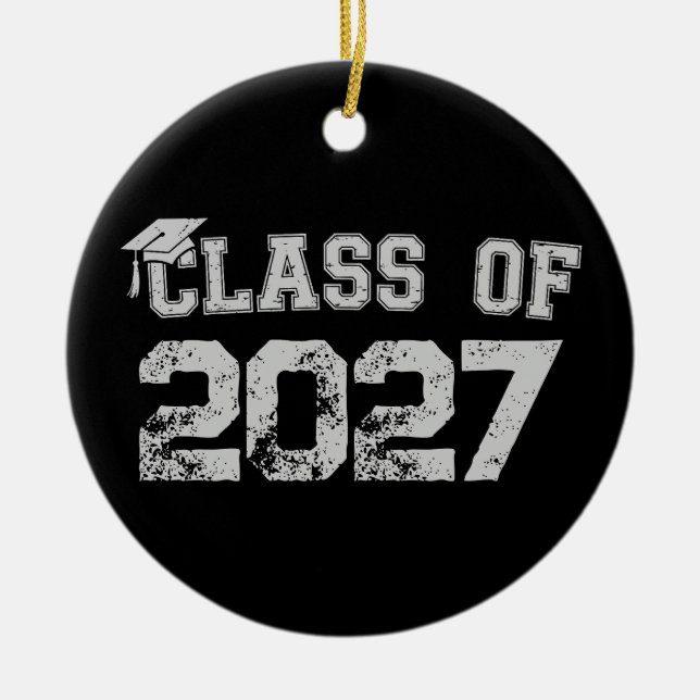 Class Of 2027 Senior Graduation 2026 Graduate Ceramic Tree Decoration (Front)