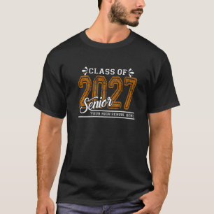 Class Of 2027 Senior Your High School Here Boys Gi T-Shirt