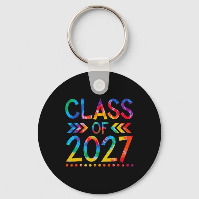 Class of 2027 - Tie dye Back to School Class of 20 Key Ring (Front)