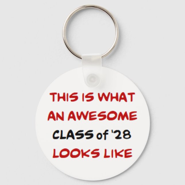 class of 2028, awesome key ring (Front)