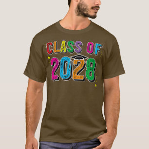 Class Of 2028 Grow With Me Graduation Senior T-Shirt