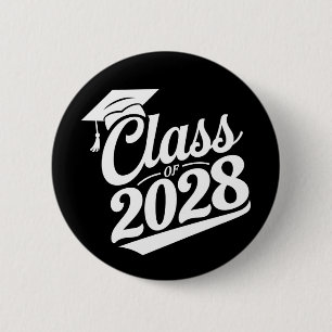 Class Of 2028 Proud Graduate Graduation 6 Cm Round Badge