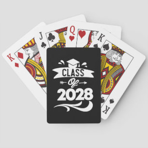 Class of 2028 TShirt Senior 2028 Graduation Playing Cards
