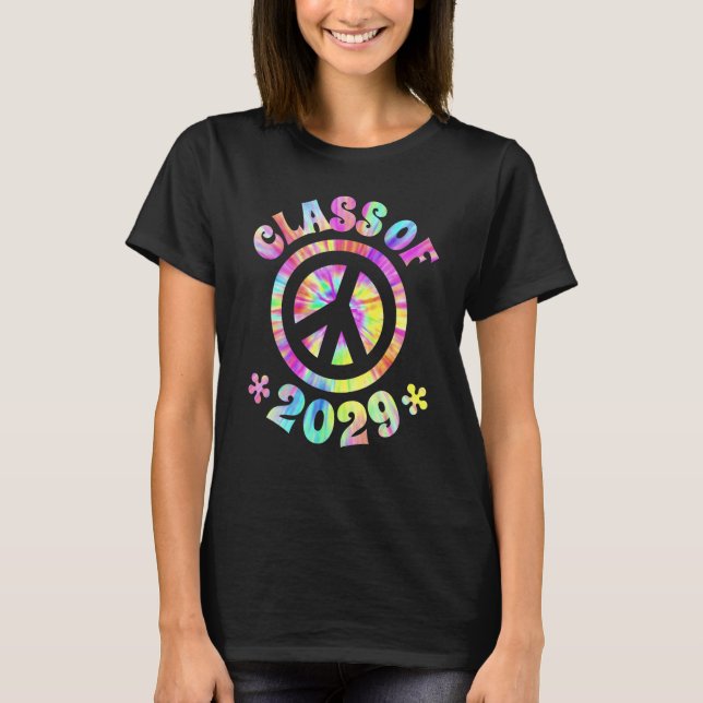 Class Of 2029 Graduate Future Graduation Peace Sig T-Shirt (Front)