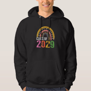 Class Of 2029 Senior 2029 Boho Rainbow Grow With M Hoodie