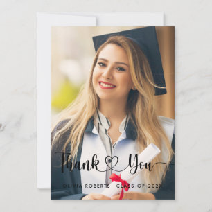 Class of 202X Graduation Photo Thank You Card