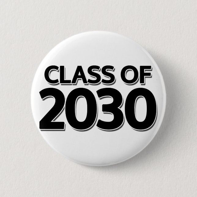 Class of 2030 6 cm round badge (Front)