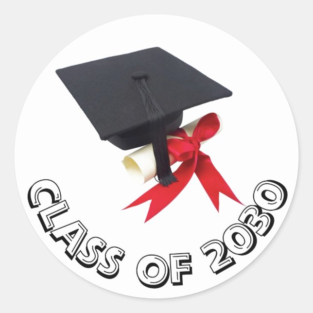 Class of 2030 Cap and Diploma Sticker by Janz (Front)