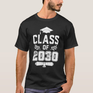 Class Of 2030 Grow With Me Graduation First Day Of T-Shirt