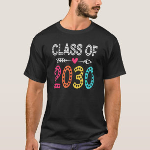 Class Of 2030 Grow With Me Graduation First Day Of T-Shirt