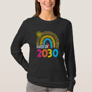 Class Of 2030 Kindergarten Pre K Grow With Me Grad T-Shirt