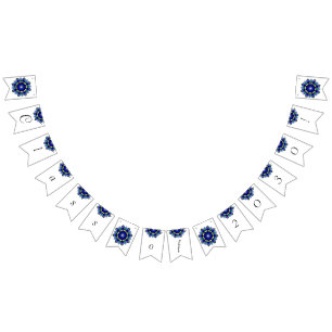 Class of 2030! Mandala in dark blue Bunting