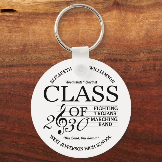 Class of 2030 Marching Band Keychain (Front)