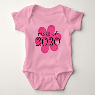 Class of 2030 Pink Flower Baby Bodysuit