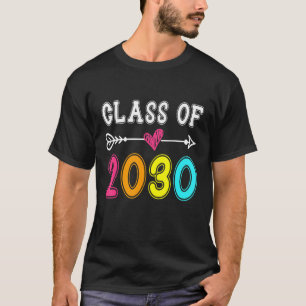 Class Of 2030 Senior 2030 Grow With Me School Grad T-Shirt