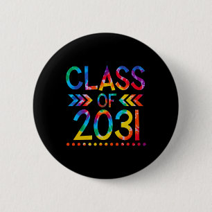 Class of 2031 - Tie dye Back to School Class of 20 6 Cm Round Badge