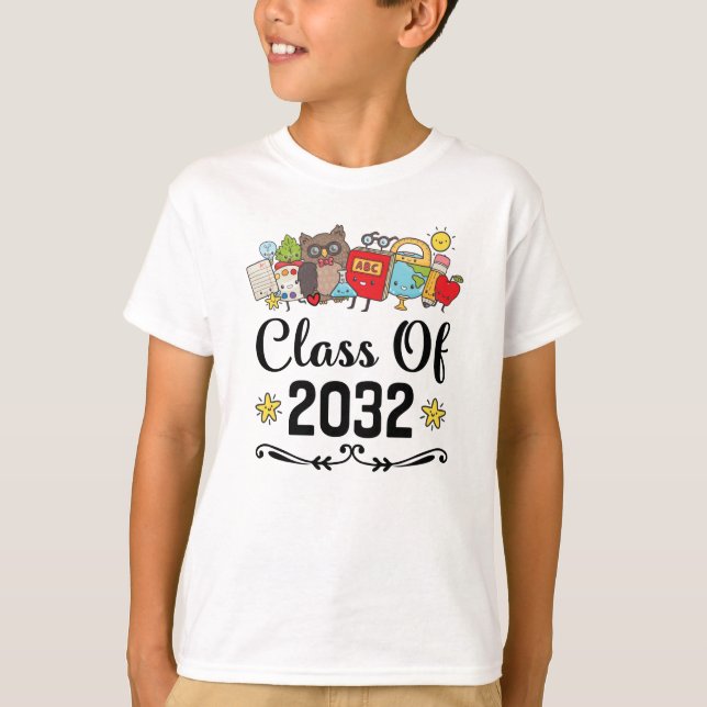 Class of 2032 Back to School Graduation T-Shirt (Front)