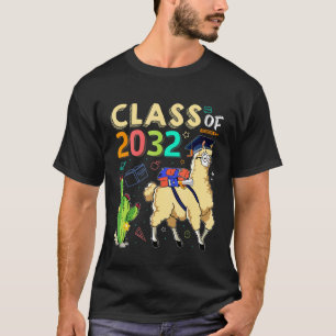 Class Of 2032 Cute Llama With Backpack Back To Sc T-Shirt