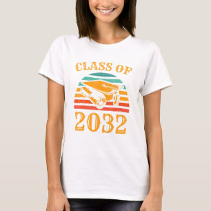 Class Of 2032 Diploma Graduation College Students T-Shirt