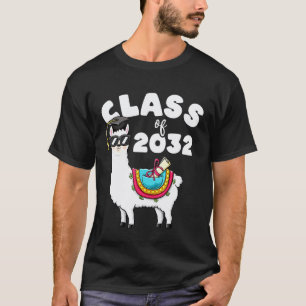 Class Of 2032 Llama First Day Of Kindergarten Grow T-Shirt