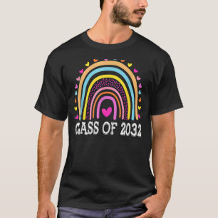 Class Of 2032 Rainbow Grow With Me Graduation Day T-Shirt